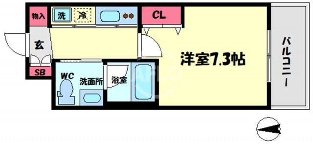 イノセント堂山の間取り|イノセント堂山　開放感のある間取り