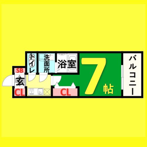 S-RESIDENCE堀田North　名古屋市賃貸　仲介手数料無料の間取り