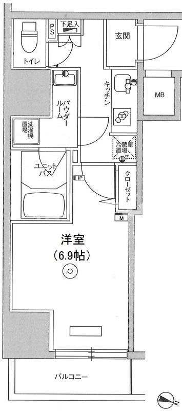 板橋区宮本町の賃貸マンションの間取り