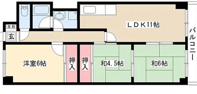 ユウチマンションの間取り