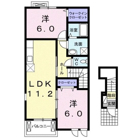 クレメント　ブリッサⅠの間取り