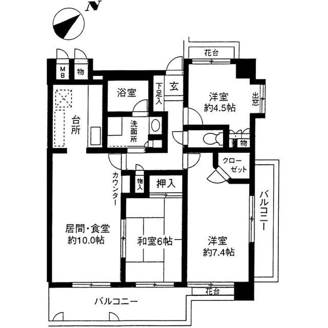 富浜ＫＳビルの間取り