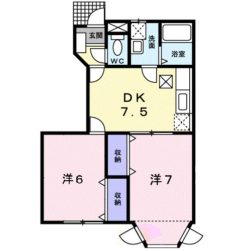 グリーンティエラＢの間取り