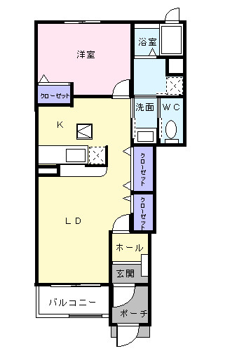 【間取り】 | エスペランサ江村Ｄ