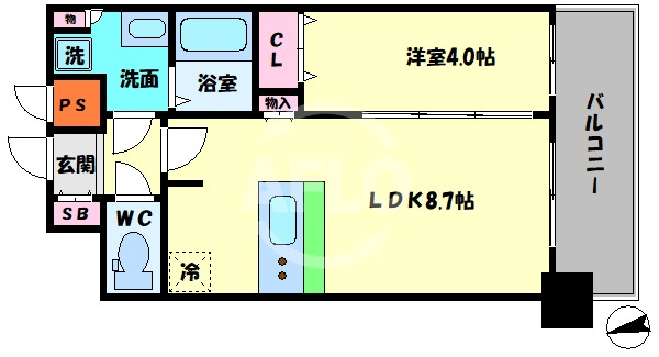 プレサンス難波インフィニティの間取り|プレサンス難波インフィニティ　間取り