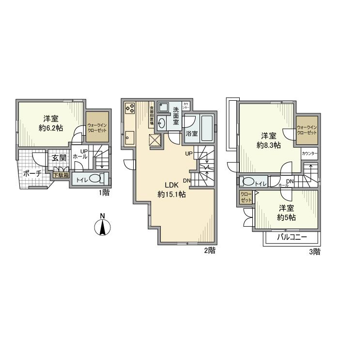 七島町戸建の間取り