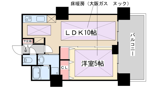 【間取り】 | ノルデンタワー新大阪プレミアム