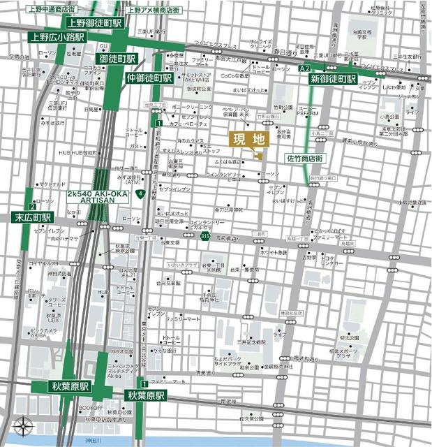 ルフォンプログレ上野御徒町の地図