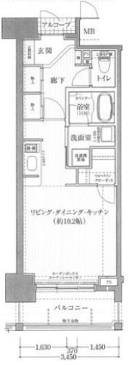 レジェンドール心斎橋EASTの間取り