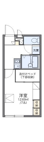 レオパレスグレイスコート　古江の間取り