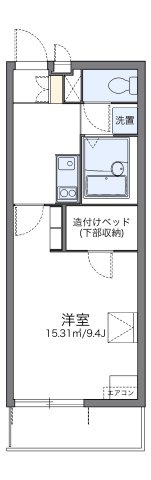 レオパレスルームス北越の間取り