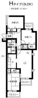 【間取り】 | ラ・クール藤が丘 | 間取り図