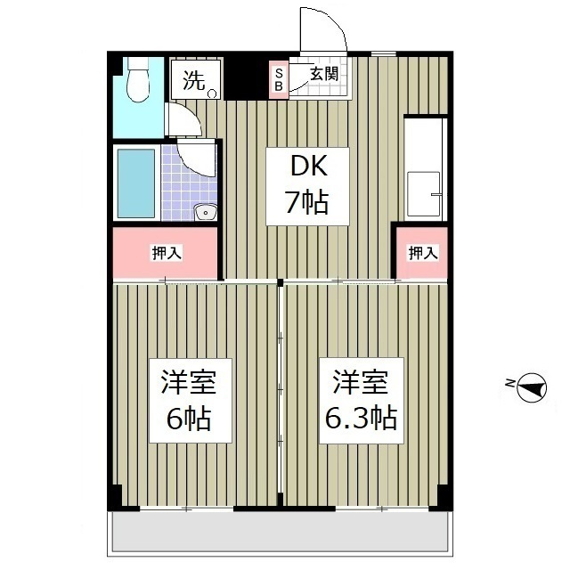 蓮田木下マンションの間取り