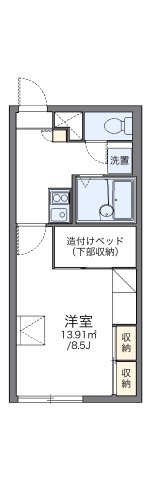 レオパレスパルシティ本町２２の間取り