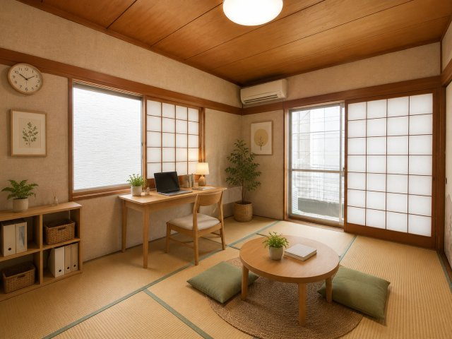 門真市上野口町の和室|※CG加工によって、家具等を消しています。