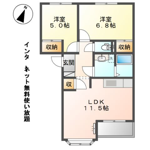 ピュア　ルピナスの間取り