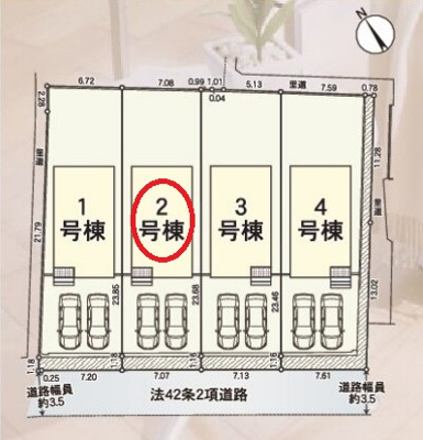 【区画図】 | クレイドルガーデン東近江市五個荘簗瀬町第３ | 区画図