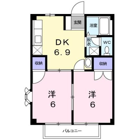 エバグリーンＡの間取り