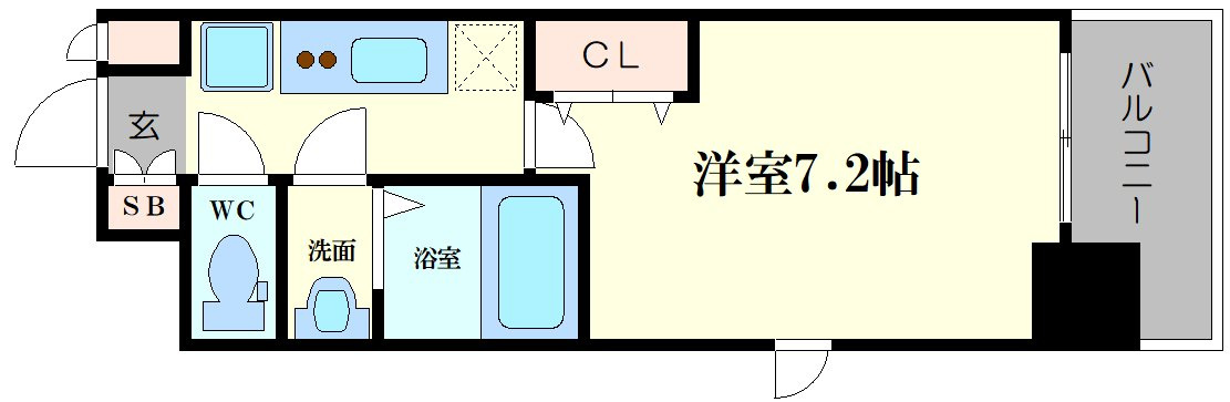 フォーリアライズ大正ソーレの間取り