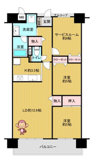 【間取り】 | メロディーハイム高槻