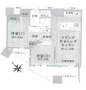 【間取り】 | シティタワー武蔵小山