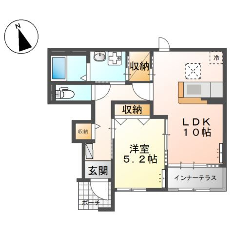 ラーナ　ニシノウチの間取り