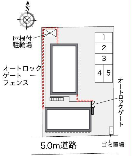 レオパレスサンビームDの区画図