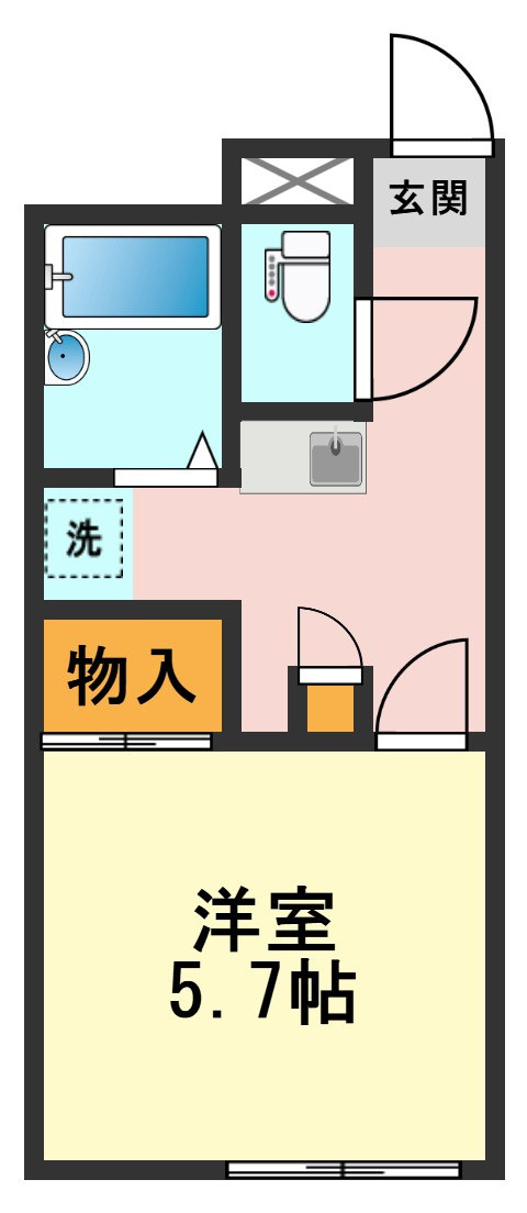 レオパレスサンビームDの間取り