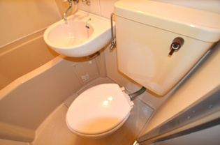 浴室内にトイレがあります♪