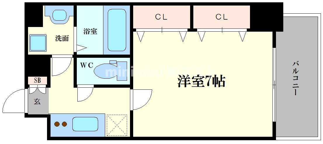 パークフラッツ野田阪神駅前の間取り
