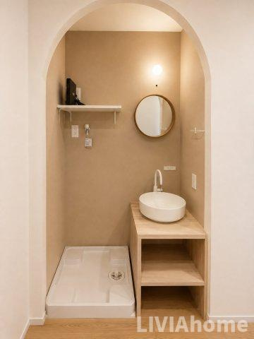 世田谷区羽根木２丁目のアパートの独立洗面台|同シリーズの参考写真です。実際の設備・内装は現況を優先とさせていただきます。