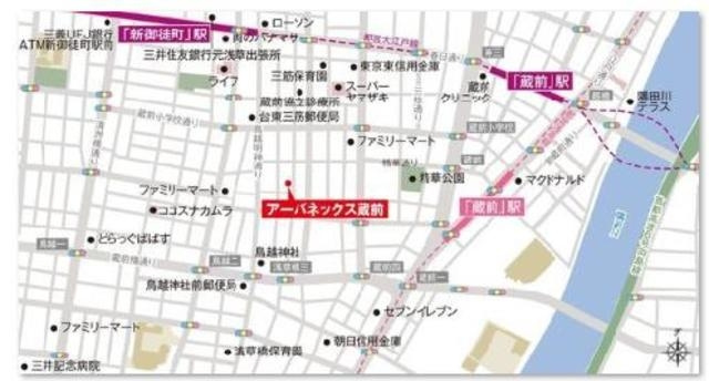 アーバネックス蔵前の地図