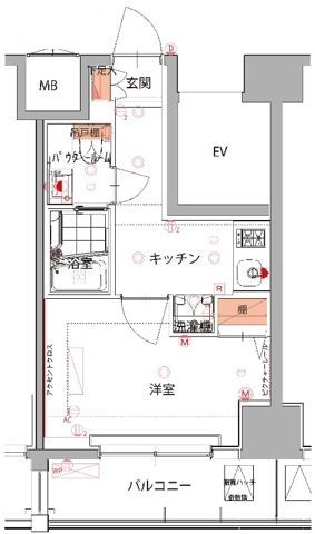 ハーモニーレジデンス五反田の間取り|間取りです。