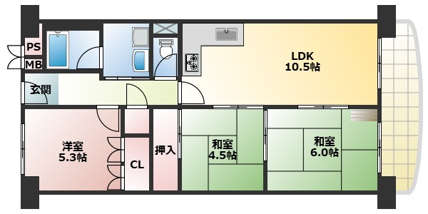 【間取り】 | メゾン水無瀬４号館