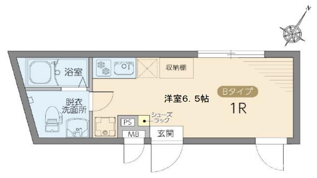 大田区東雪谷２丁目のアパートの間取り