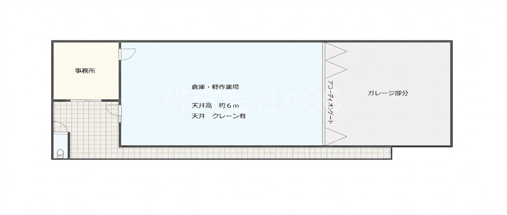 羽曳野市埴生野倉庫の間取り
