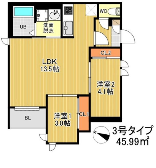 【間取り】 | REGALEST サンメゾン井尻　★プライスホームなら仲介手数料が割引価格です！★