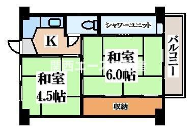 【間取り】 | ビレッジハウス春日Ⅰ