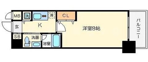 ISM谷町六丁目の間取り|ISM谷町六丁目　使い勝手の良い間取り