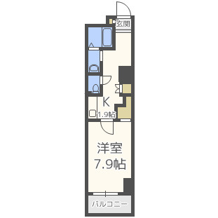 イーストヴィラ梅田の間取り