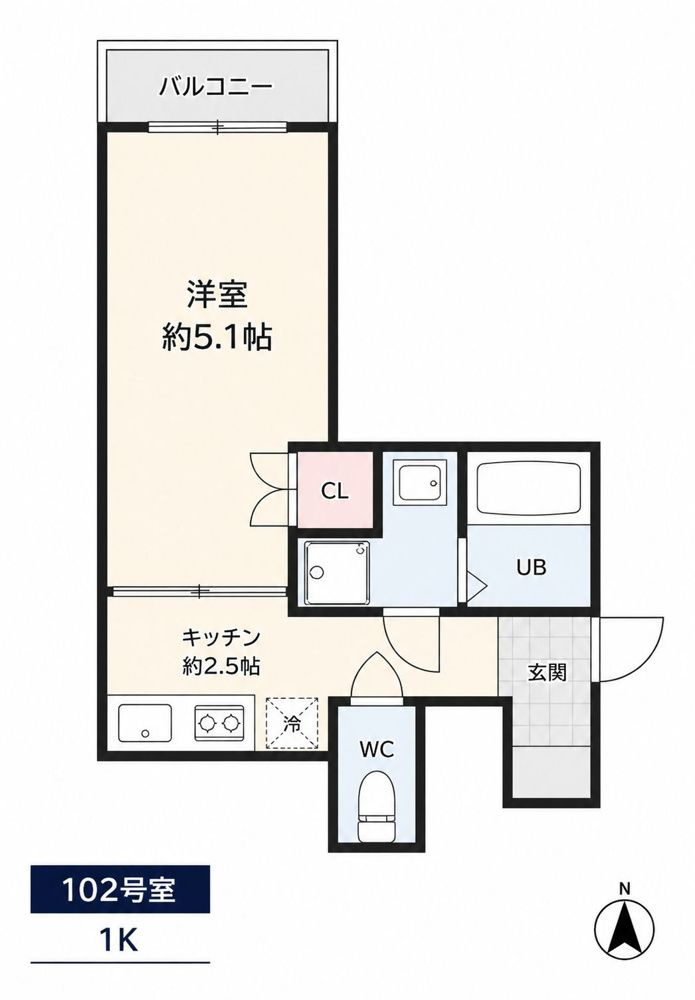 Le Lien Blanc高木（ルリアンブラン高木）の間取り