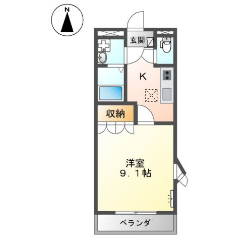 コンチェルト笠岡Ｂの間取り