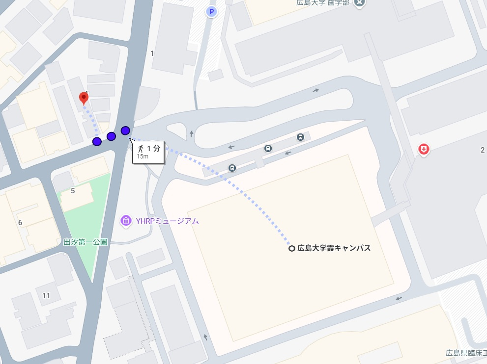 ★3+1プログラム★Nコートの地図|広島大学霞キャンパスまで徒歩1分（1 min. walk to Kasumi campus.)