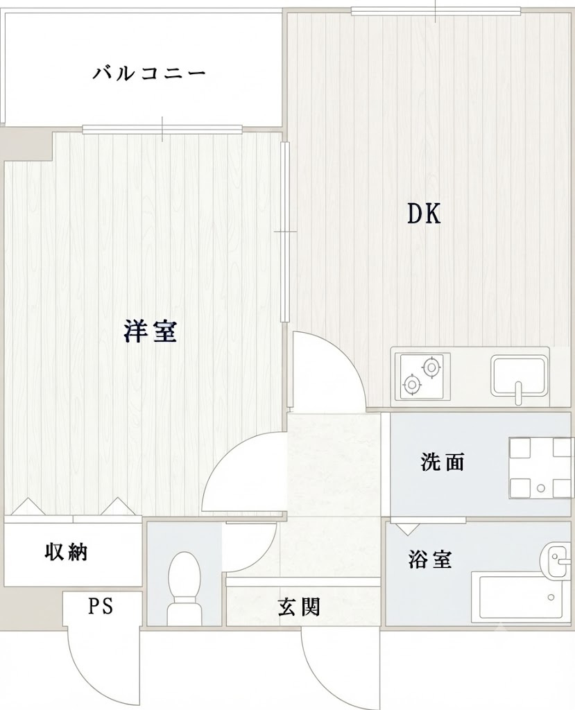 プライム岸里東の間取り