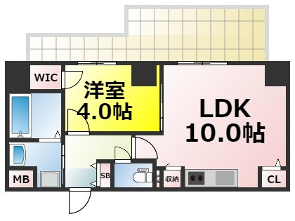 【間取り】 | ラ・ピシーヌ南堀江 仲介手数料無料