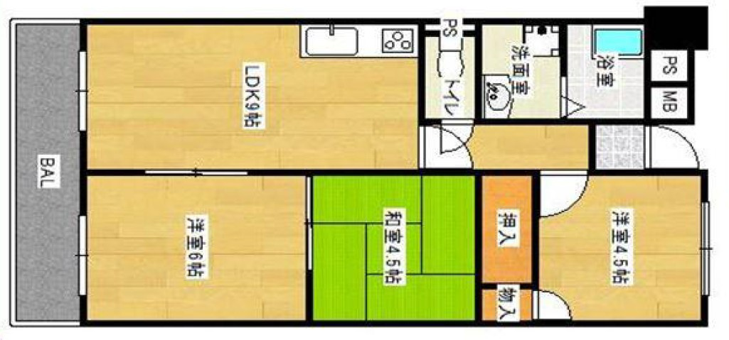 神戸市垂水区上高丸１丁目の賃貸マンションの間取り