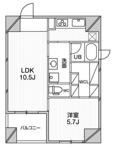 ルクレ堺筋本町レジデンスの間取り