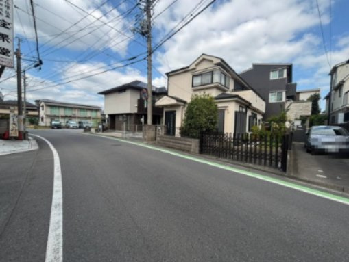 土地　川越市野田町1丁目の前面道路含む現地写真|前面道路 公道 幅員約6.5m