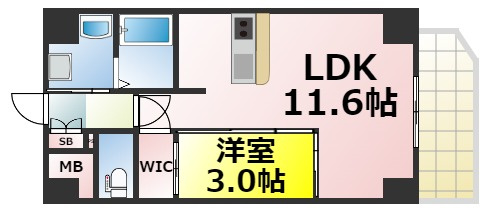 【間取り】 | ラ・ピシーヌ南堀江 仲介手数料無料