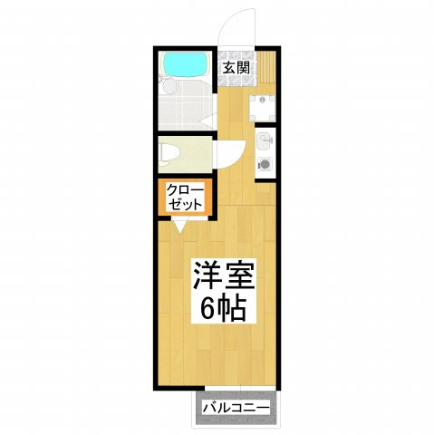【間取り】 | アメニティ大美野Ｂ